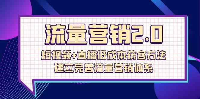 图片[1]-（10114期）流量-营销2.0：短视频+直播低成本获客方法，建立完善流量营销体系（72节）-红宝盒创业网创平台