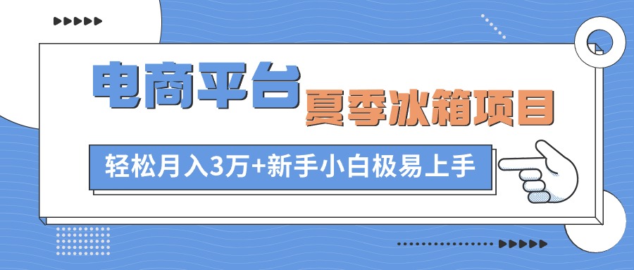 图片[1]-（10934期）电商平台夏季冰箱项目，轻松月入3万+，新手小白极易上手-红宝盒创业网创平台